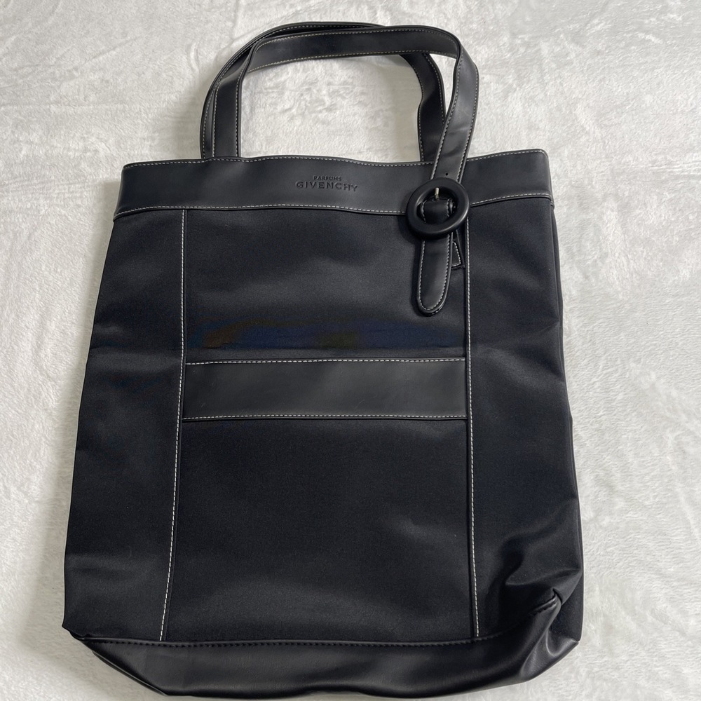 Givenchy Parfums Large Black Tote‎ Bag with Shoulder Strap PVC Blocking